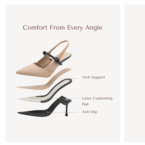[NEW] Cosy Island StrikeStep Elegant Stiletto Low Heeled Slingback Size 9.5 - Picture 15 of 15